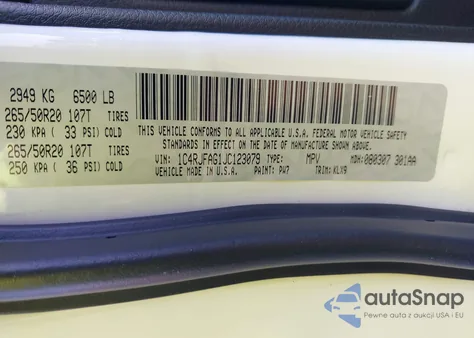 2018 Jeep Grand Cherokee Altitude 4X4 z USA, uszkodzony, nr VIN 1C4RJFAG1JC123079